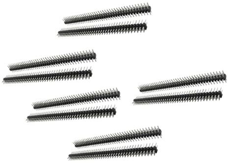 Unifizz 2.0mm Pitch Straight Double Row Male Pin Header 2x40P Copper Connector Strip for PCB Board Prototyping Pack of 10