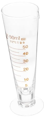 Healifty Vaso Medidor de Vidrio para Laboratorio Vaso Medidor con Escala Cristalería Química para Medir Líquidos Cocina o Experimentos