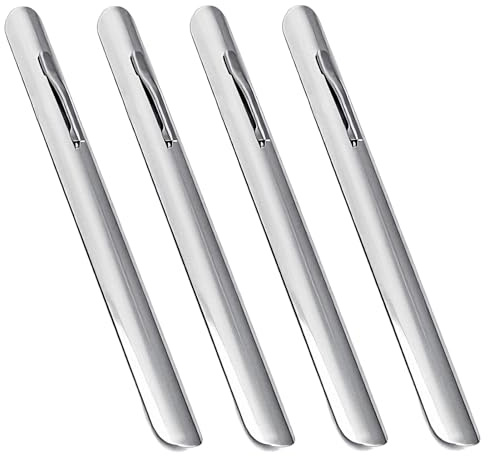 4 Pcs Ramasse Miettes pour Nettoyer Facilement Votre Nappe | Ramasse Miettes de Table, Pratique Ramasse-Miettes de Restaurant pour Serveurs, Accessoires Restaurant Manuel (Argent)
