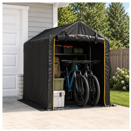Garaje Bicicletas Multiusos, Cobertizo Almacenamiento Para Herramientas