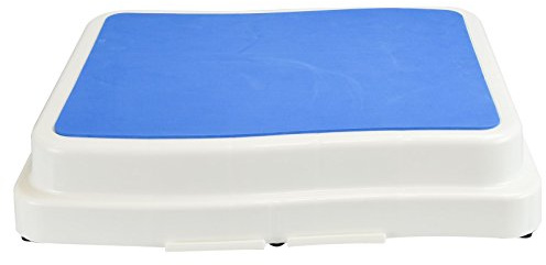 Unibos | 4 Inch Non-Slip Bathroom Step | Stackable Mobility Stepping Aid | | Elderly Senior Disability Anti-Slip Half Stepping Platform for Bath, Bathroom, Doorstep, Toilet