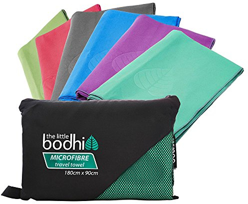 Asciugamano in microfibra con borsa per il trasporto. Asciugamano colorato, ad asciugatura rapida. Ideale per viaggi, palestra, campeggio, nuoto, yoga e pilates, Turquoise, Medium 100cm x 50cm