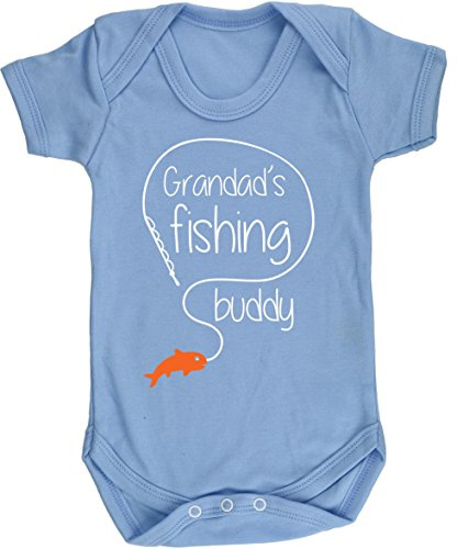 Hippowarehouse Grandad's Fishing Buddy baby vest bodysuit (short sleeve) boys girls
