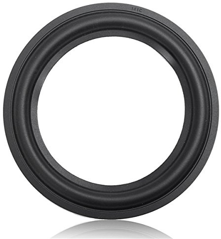 GOZAR Negro 6,1 Pulgadas Altavoz Envolvente Círculo Decorativo Reparación De Espuma De Graves Cuerno De Graves