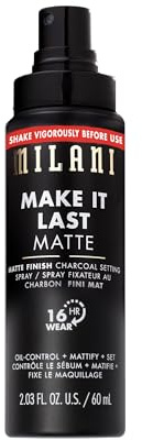 Milani Setting Spray + Primer, Make It Last Matte- Oil Absorbing Charcoal Formula to Control Shine, Matte Finish Setting Spray for Makeup and Primer for Oily Skin, Prime +Correct + Set, 2.03 Fl. Oz