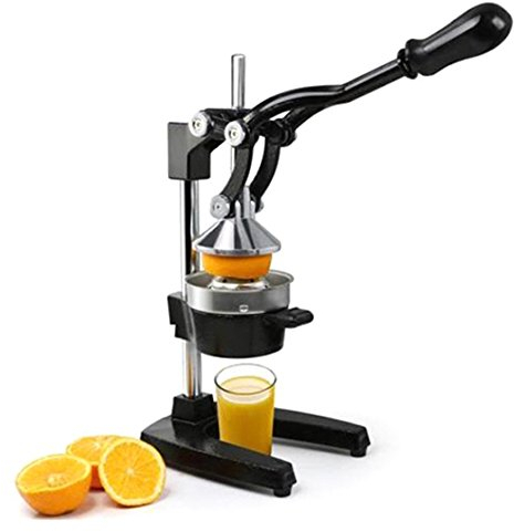 CGOLDENWALL Exprimidor manual de frutas, de acero inoxidable y hierro fundido, extractor de zumo extraíble, para exprimidor de cítricos y manzanas naranjas y granadas y limones de manzana, capacidad