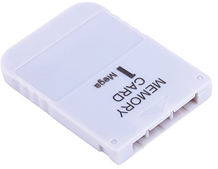 Kafuty Carte mémoire 1MB Bâton Portable en Plastique pour Sony Playstation One PS1, Facile à Utiliser, Blanc