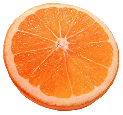 YILANLAN Cojín de Fruta Divertido Cojín de Piso Redondo Cojín Decorativo Cojín de Asiento de Felpa para el hogar, sofá, Dormitorio, Cojín Decorativo para Sala de Estar (40cm, Orange)