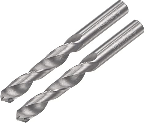 sourcing map 2 Stück VHM Bohrer Spiralbohrer Hochleistungsbohrer Ultrahart 5 mm C2/K20