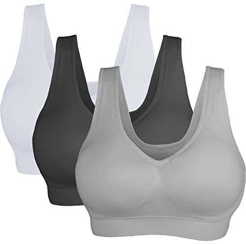 DPZEACA Sport-BHs für Damen, gepolstert, nahtlos, mittlere Belastung, Unterstützung für Yoga, Fitnessstudio, Workout, Fitness, N22, Ndp-bb23-002, L
