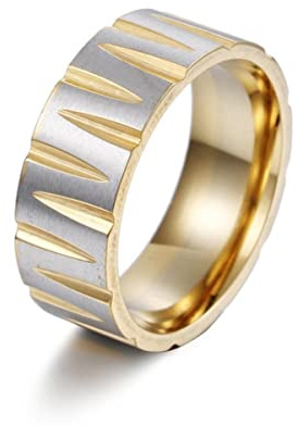 YAHOYA 8mm Tendy Anillo de Hombre Homme Anillo de Acero Inoxidable para Hombres Hiphop Rock Ganador Anillo Accesorios de joyería