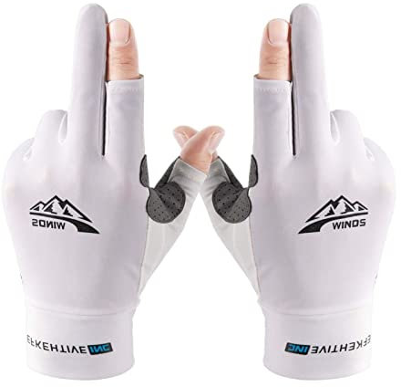 Angelhandschuhe, UV-Schutz Touchscreen Angelhandschuhe, Antistatische Fäustlinge Flip Fingerlose Angelhandschuhe Rutschfeste Fingerhandschuhe für Männer Frauen Outdoor Laufen Fotografie Pewell
