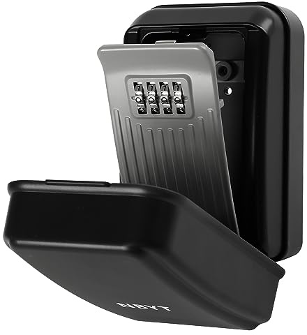 NBYT Tragbare Zahlenschloss keybox, Wandhalterung,Für Hausschlüssel Schlüssel Hiders zum Verstecken eines Schlüssels außen,Wasserdichte Schlüssel Safe Storage Lock Box