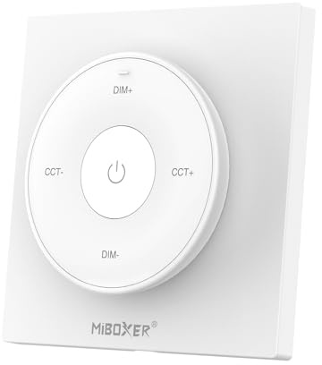 LIGHTEU, Milight Miboxer 2,4 GHz Panel remoto con soporte magnético, temperatura de color, luminosidad variable para bombillas y controladores Milight CCT, K2