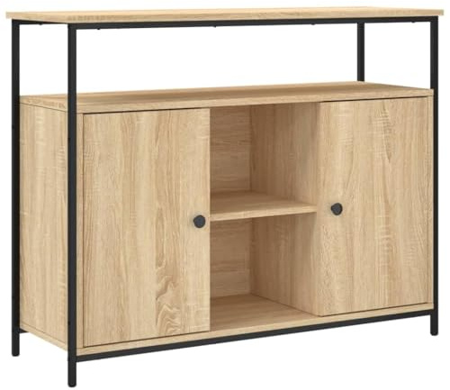 vidaXL Sideboard Sonoma-Eiche 100 x 35 x 80 cm Holzwerkstoff