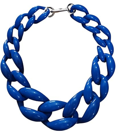 CLSSLVVBN Vintage Style Women S Jewelry Necklace Handmade Cuban Chain Collar Statement Piece Women Boho Chunky Acrylic Link Chain