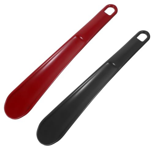 Ymapinc 2 Stück Schuhanzieher Klein 24,5cm Schuhlöffel mit Lochung Kunststoff Schuhlöffel zum Aufhängen Shoe Horn für Männer Frauen Kinder Senioren