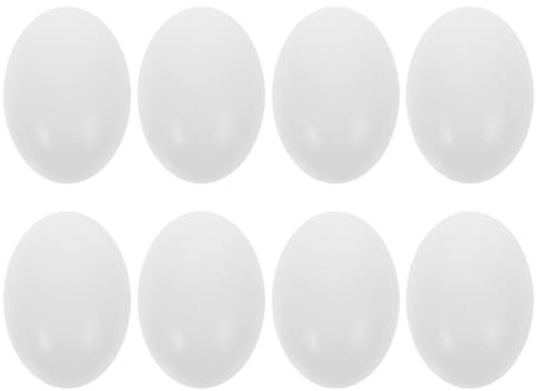 HIAKDOFT 8stücke Holzeier Dekorative Kunststoffeier Für Ostern Dekoration Wiederverwendbare Fake Eier Für Kreative Bastelprojekte Und Feste
