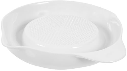 LIFKOME Piatto Grattugia in Ceramica Resistente e Antimacchia, Ciotola Grande Per Cibo Per Ragazzo Ragazza, Frutta e Verdura, Lavabile in Lavastoviglie e Microonde Per Cucina Quotidiana
