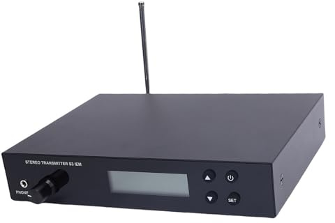 Yunseity Überwachungssystem für Drahtlose Ohren, Drahtloses IEM -Aluminium -Legierungssystem für Musiker (EU-Stecker)