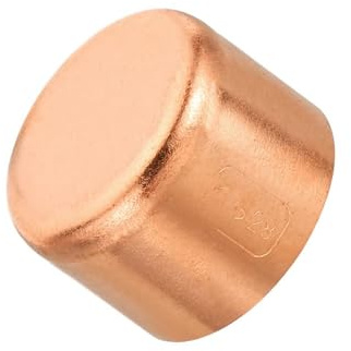 TA-VIGOR 28.1mm ID Copper Pipe End Cap, 1PCS Copper Fitting Cap Sweat Plug Solder Connection for Water Pipe Plumbing HVAC Air Conditioner