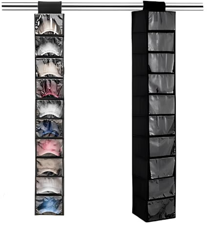 Hat Organizer for Baseball Caps, 10 Shelf Hat Rack Hanging Storage (Black)