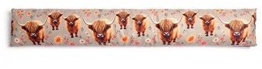 A2Z Highland Zugluftstopper, Türstopper, beschwert, umweltfreundlich, weiches Stoffkissen, dekorative Fenster- und Türdichtung, Kaltluft-Windblocker für untere Türen, energiesparender Zugluftstopper
