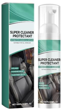 Hattba Detergente in schiuma per cruscotto per interni auto, per pelle e tessuti, multifunzionale e protettivo, 100 ml, spray per rimozione macchie automobilistiche