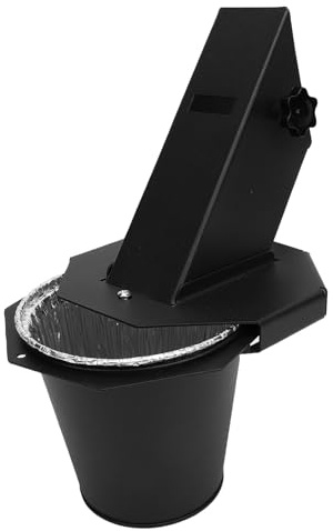 Jiawu Cubo de Grasa para Traeger, Cubo de Goteo, Cubo de Grasa para Ahumador, Apto para Pit, Parrilla Z, Cubo de Acero de Gran Capacidad para Parrilla Ahumadora con Tapa y 12 Bolsas