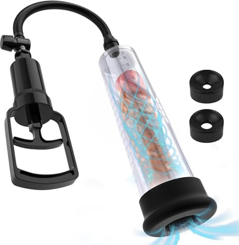 Penispumpe mit Zuggriff - 20cm Ø7cm - Potenzsteigerung Penisverlängerung Erektion Impotenzhilfe Penisvergrößerung Vakuumpumpe für Männer Potenz-Training