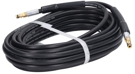 Manguera de agua de alta presión Goma duradera 5800psi 40Mpa Manguera de lavado a presión Reemplazo para máquinas de limpieza de alta presión K2 K3 K4 K5 K6 K7 15 m 49,2 pies de