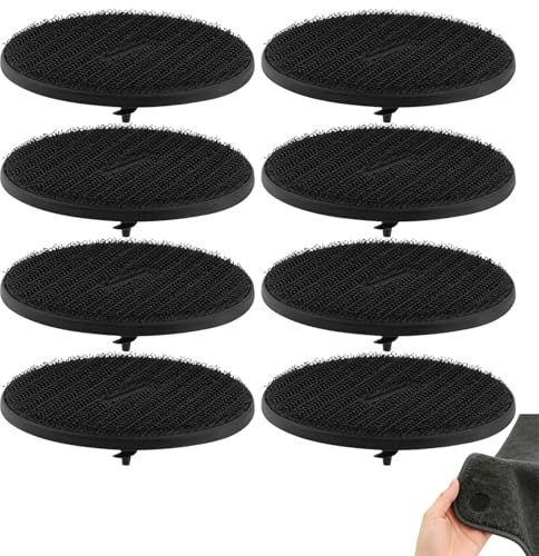 Autofußmatten Befestigungsclips 8 Stück Schwarz – Teppichhalter Clips für Fahrzeugmatten Ø62,5 mm 15 mm Höhe – Zubehör für Innenraum geeignet für viele Modelle – einfache Montage für Auto Te