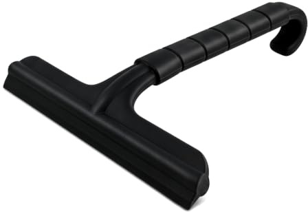 Solvio Shower Squeegee with Built-In Hook, All-in-One Silicone Squeegee for Shower Doors, Streak-Free Window Cleaner Wiper for Bathroom Glass, Mirrors, Tiles and Car Windows