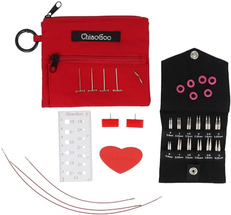 ChiaoGoo TWIST Lace Mini Set: 5cm & 8cm Spitzen, 2,00-3,25mm, Edelstahl
