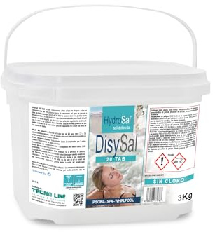 HydroSal DisySal 3 kg, oxígeno Activo en Pastillas de 20 g, Ideal para Piscina o hidromasaje