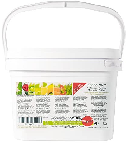 bleu & marine Bretania Sel Epsom Engrais de Jardin Universel Écologique 7 kg Fertilisant Potager Nutriment Plantes d'intérieur, Feuilles Jaunes, Tomates, Pelouse
