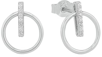 AMOR - Damen Ohrringe 925 Silber - mit Zirkonia Stein - Ohrstecker - AMR-E0097