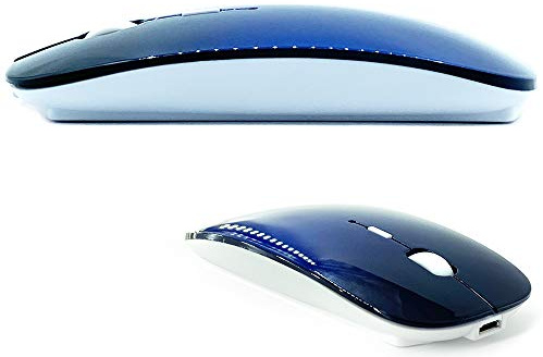 KLO Mouse Bluetooth per MacBook/MacBook Air/Pro/iPad, mouse wireless per laptop/notebook/pc/iPad/Chromebook (BT/A blu reale)