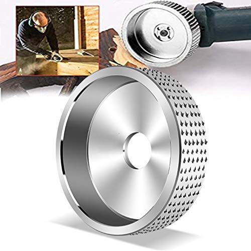 Hartmetall Flexscheibe Runde Holzwinkel-Schleifscheibe Schleifen Schnitzen Rotationswerkzeug Schleifscheibe für Schleifmaschine Wolframkarbid 16 mm Bohrungsformscheibe,Silber