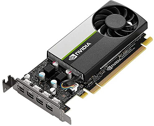 PNY NVIDIA T1000 Professionelle Grafikkarte 4GB GDDR6 PCI Express 3.0 x16, Single Slot, 4X Mini-DisplayPort, 8K Support, Ultraleiser aktiver Lüfter, VCNT1000-PB