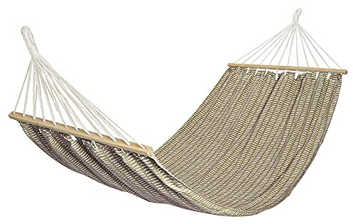 Hängematte Braun gestreift Stabhängematte Outdoor Hängeliege Camping 100x200cm