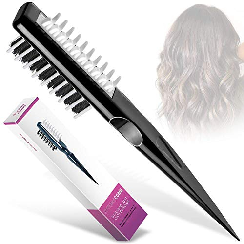 ZYGS Frisurenkamm, tragbarer Haarstylingkamm, multifunktionale Kämmbürste mit Haifischrücken, zweiseitiges Design, sofortiger Haarvolumen für Friseure und alle Haartypen, Frauen und Männer