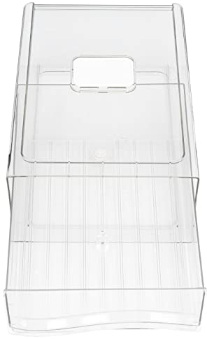 Riuulity Refrigerator Organizer, Stackable Fridge Fruit Storage Containers with Adjustable Vents Veggie Containers Drawers Bins for Freezer Kitchen Countertops Cabinets(L)