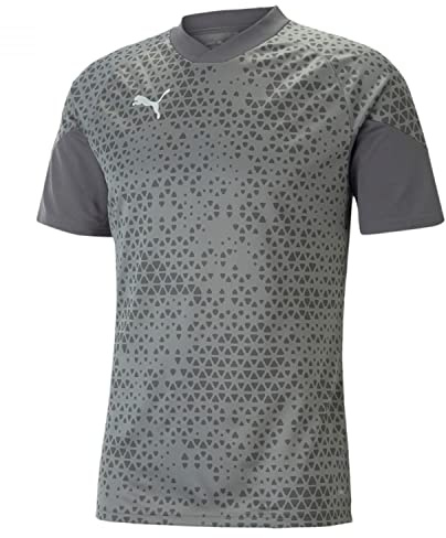 Puma Camiseta de Entrenamiento Teamcup, Hombre, Gris Medio Plano, M
