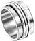 JewelryWe Schmuck Fidget Angst Ring Damen Retro Mond Sterne Edelstahl Drehbarer Anti Stress Band Bandring mit Gravur, Silber Größe 59