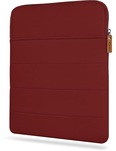 HANOI Collection® Detroit™ Housse pour Livres de Lecture avec Fermeture éclair. Housse de Transport pour Livres rembourrée. Couverture de Livres, Protection pour Livres. (Rouge foncé, Grande)