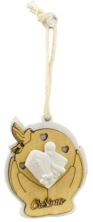Doni Bomboniere Kommunion 12 Stück Kleiderbügel mit Schriftzug und Konfekt Tischkarten Heilige Kelch Hostie Symbole der Geschenkideen komplett Original Günstige