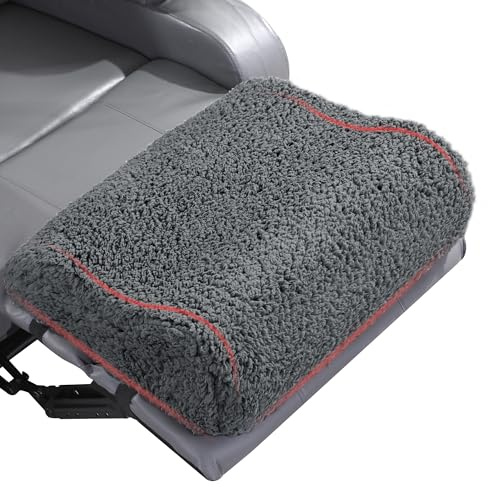 HOMBYS Extra Large Recliner Leg Pillow, Sherpa Foam Foot Rest for Sleeping Rest, Wave Shape Recliner Cushion, Multipurpose Footrest Extender, Back & Lumbar Pillow for Recliner Bed Sofa, (Grey)