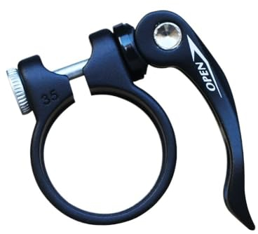 Sattelklemme MTB Mountain Road Bike Sattelstützenklemmen Sattelstütze Aluminiumlegierung Faltrad Schnellspanner Sitzbefestigung 28,6/31,8/35/40/41 mm Sattelklemme (Color : ZOOM 35mm)