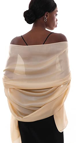 WHYCNJL 1 Pezzo Sciarpa Donna Leggera Scialle Sciarpe Elegante Cerimonia Foulard Stole per Vita Quotidiana Viaggio Matrimoni Feste Damigelle d'onore Ballo Primavera Estate